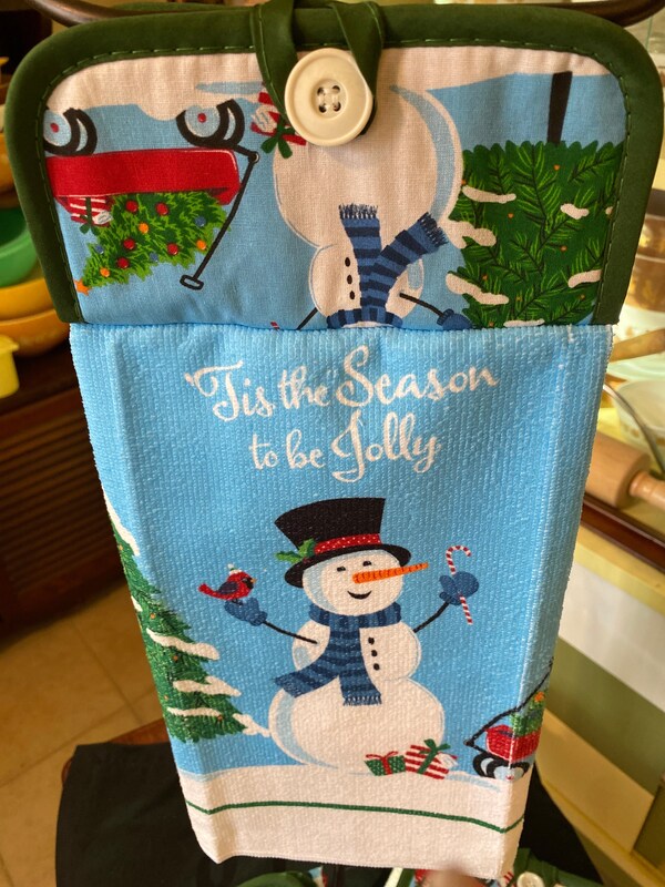 Snowman Hanging Dish Towel